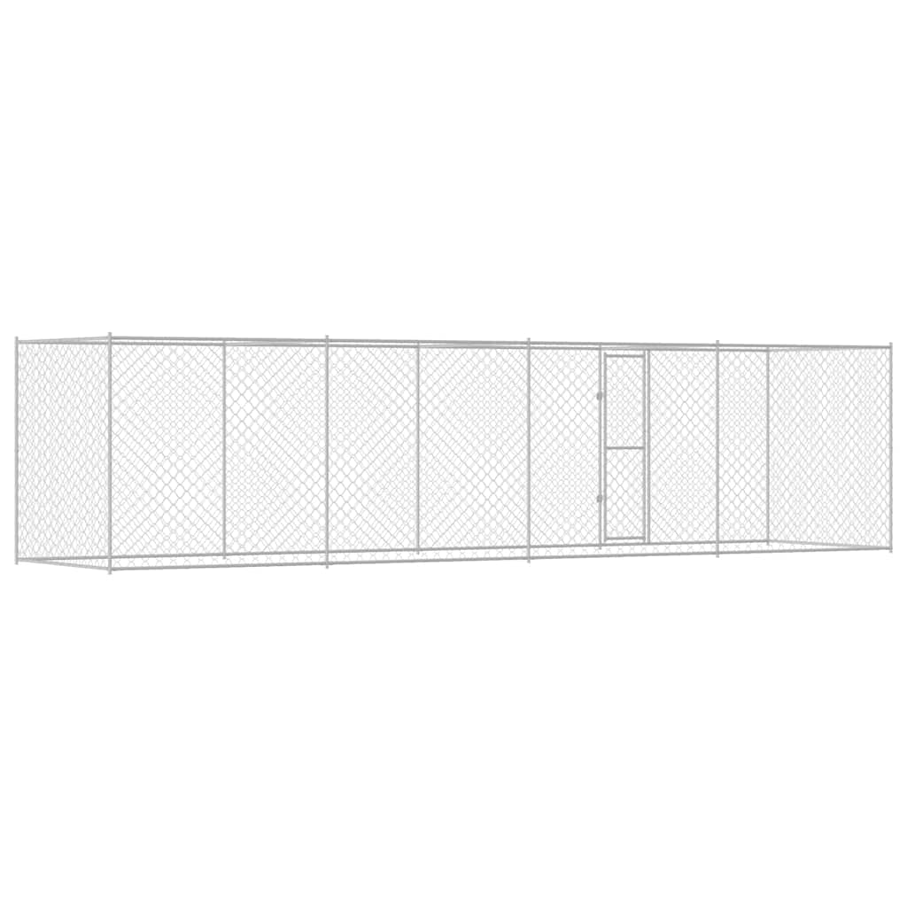vidaXL Κλουβί σκύλου Ασημί 800 x 200 x 256 εκ. Επικαλυμμένος Χάλυβας