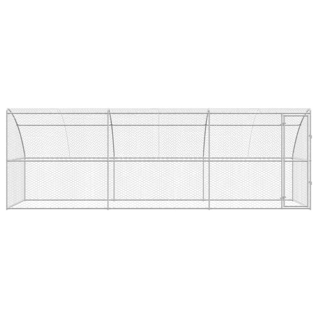 vidaXL Κλουβί Σκύλου με αποθήκευση 3 pcs Ασημί 6 x 2 x 2 m Ατσάλι