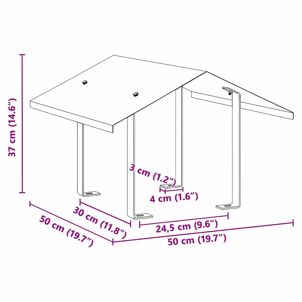 vidaXL Καπνοδόχος Ασημί 50 x 50 x 37 εκ Ανοξείδωτο ατσάλι