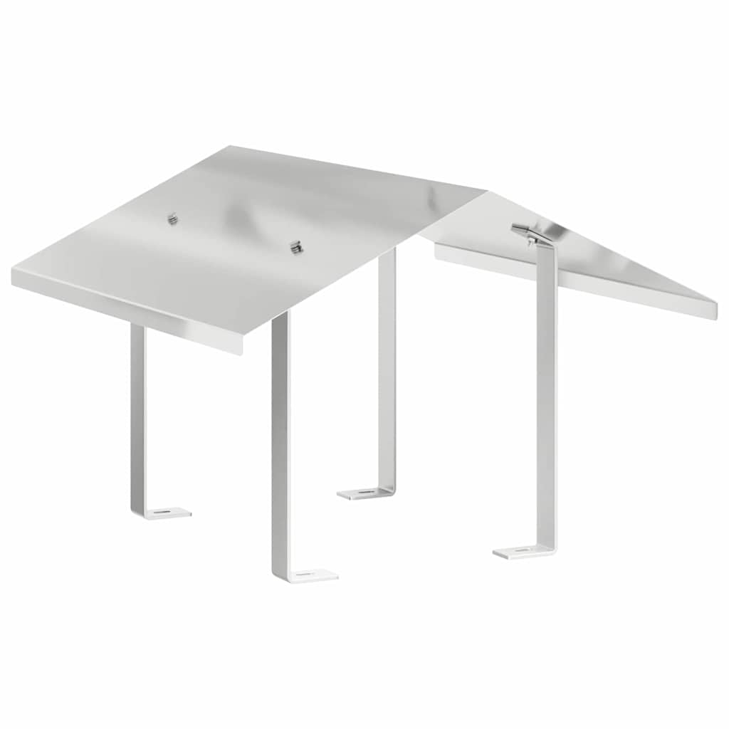 vidaXL Καπνοδόχος Ασημί 50 x 60 x 37 εκ Ανοξείδωτο ατσάλι