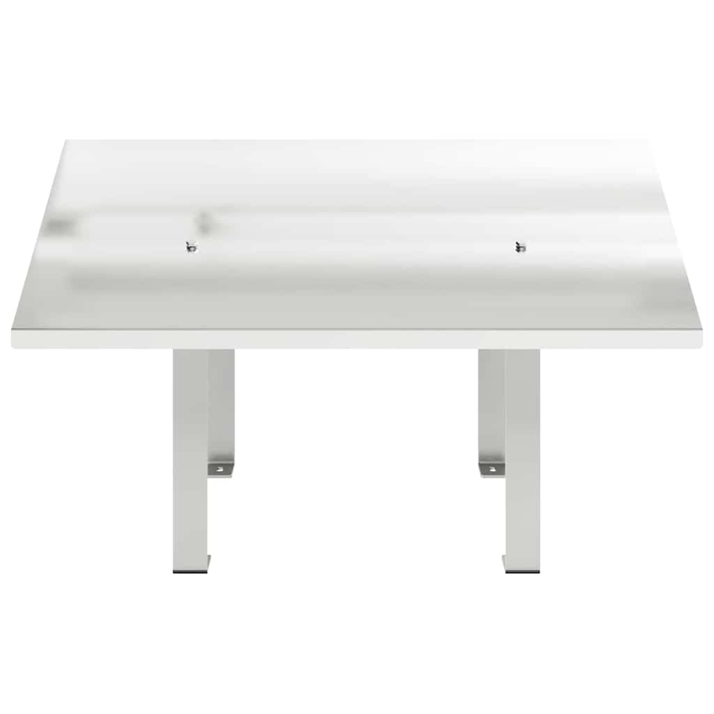 vidaXL Καπνοδόχος Ασημί 60 x 60 x 38 cm Ανοξείδωτο ατσάλι