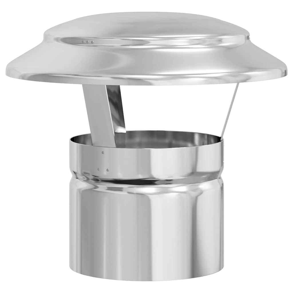 vidaXL Κάλυμμα Βροχής Καμινάδας Ασημί 20 x 20 x 18 εκ.