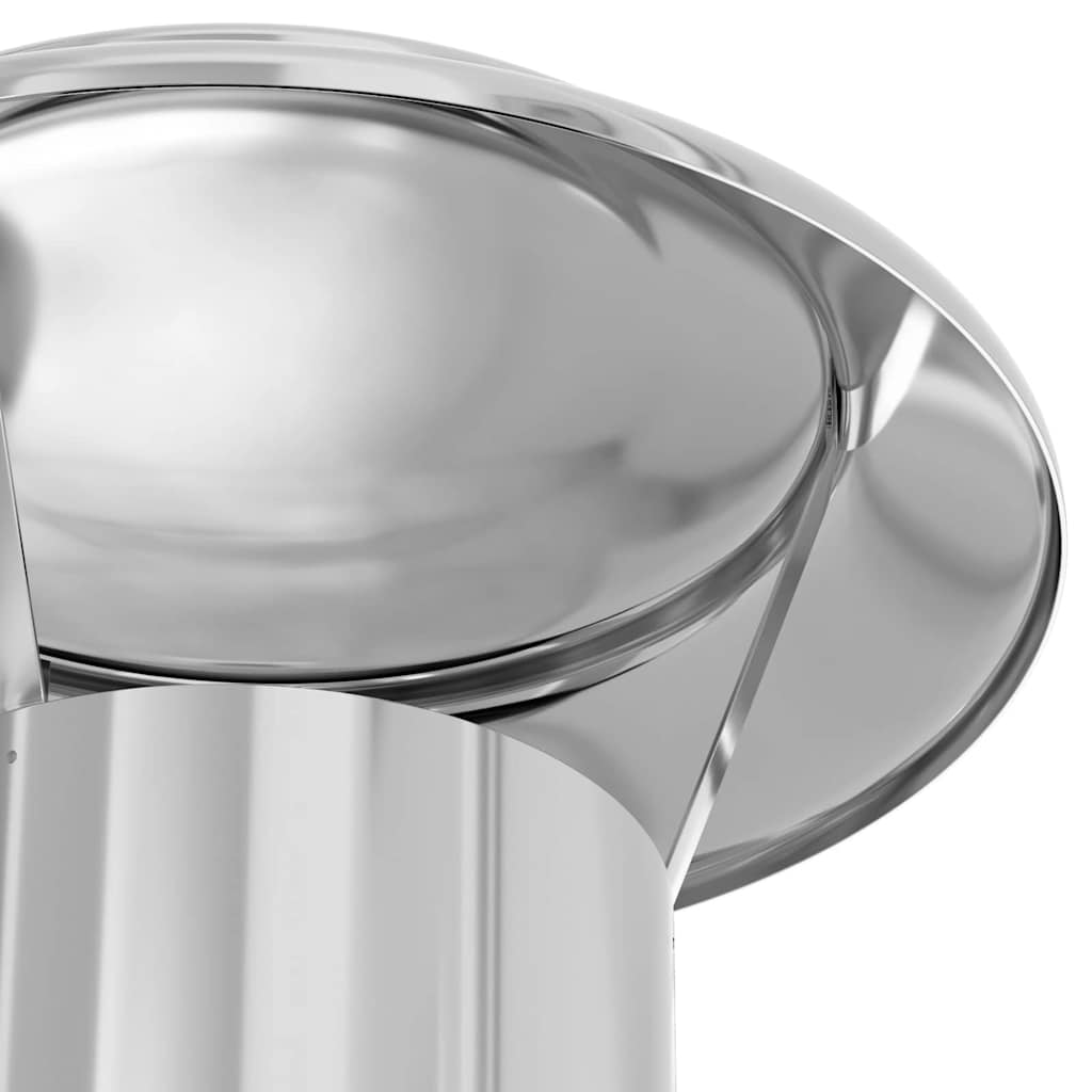 vidaXL Κάλυμμα Βροχής Καμινάδας Ασημί 25 x 25 x 20 εκ.