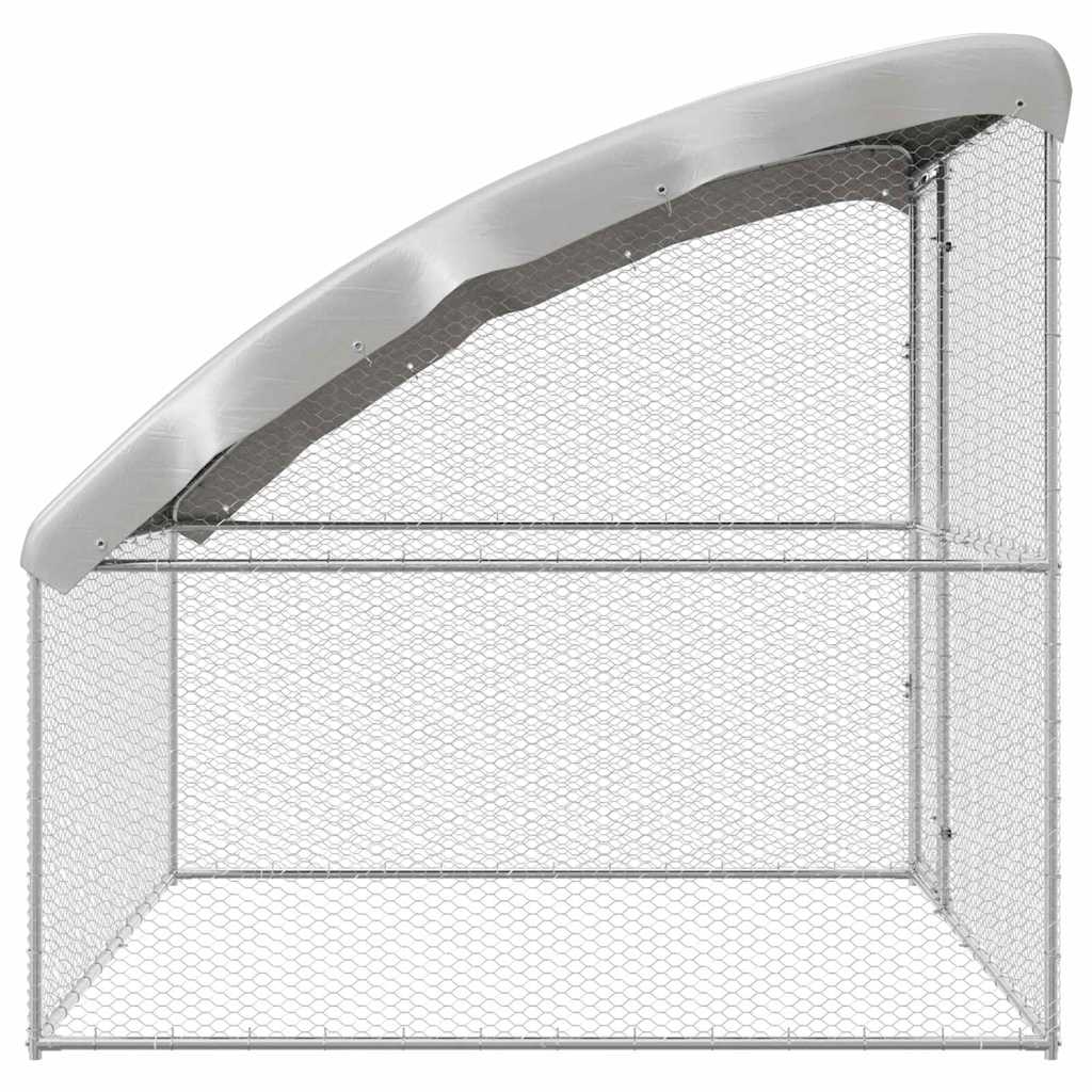 vidaXL Κλουβί για κότες Ασημί 2 x 2 x 2 m Επικαλυμμένος Χάλυβας