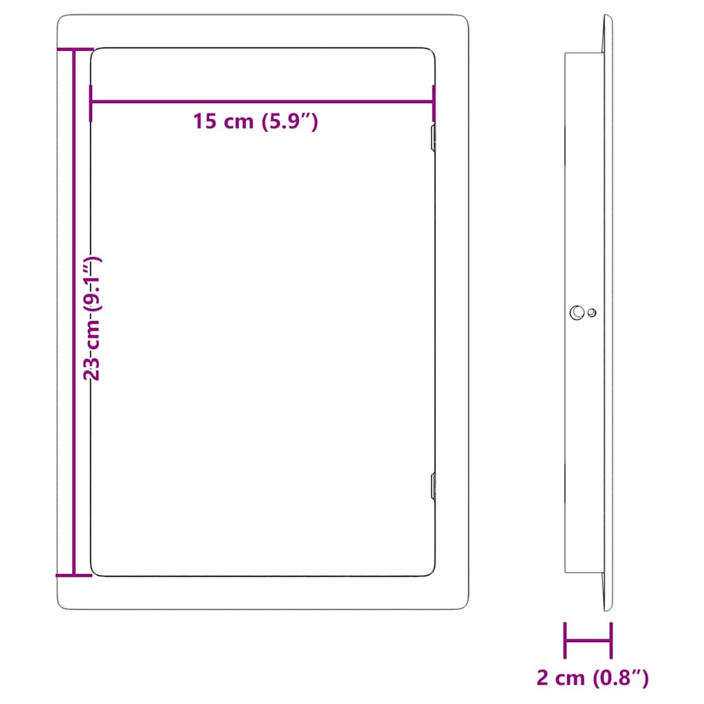 vidaXL Πίνακες Πρόσβασης 2 pcs Λευκό 23 x 15 x 2 εκ. ΑΒΣ Πλαστικό