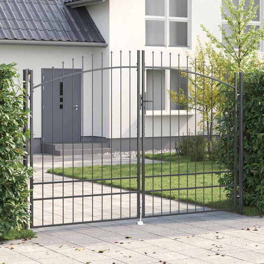 vidaXL Διπλή Πύλη WOERDEN 299,5 x 249,5 εκ. Ατσάλι Γκρι Κλειδώσιμο