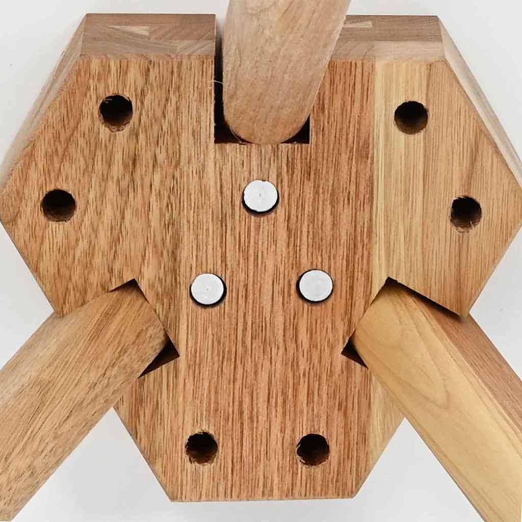 Σετ Τραπεζιών Καφέ vidaXL από Στερεό Ξύλο Καρυδιάς και Μηχανικά Ξύλα