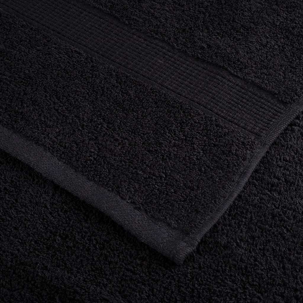 vidaXL Πετσέτα Επισκεπτών SOLUND 25 pcs Μαύρο 100 x 200 cm 550 gsm