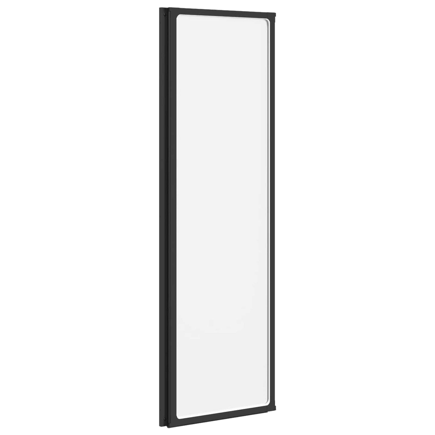 vidaXL Διαχωριστικό ντους Μαύρο 132 x 2 x 140 εκ Αλουμίνιο και PP