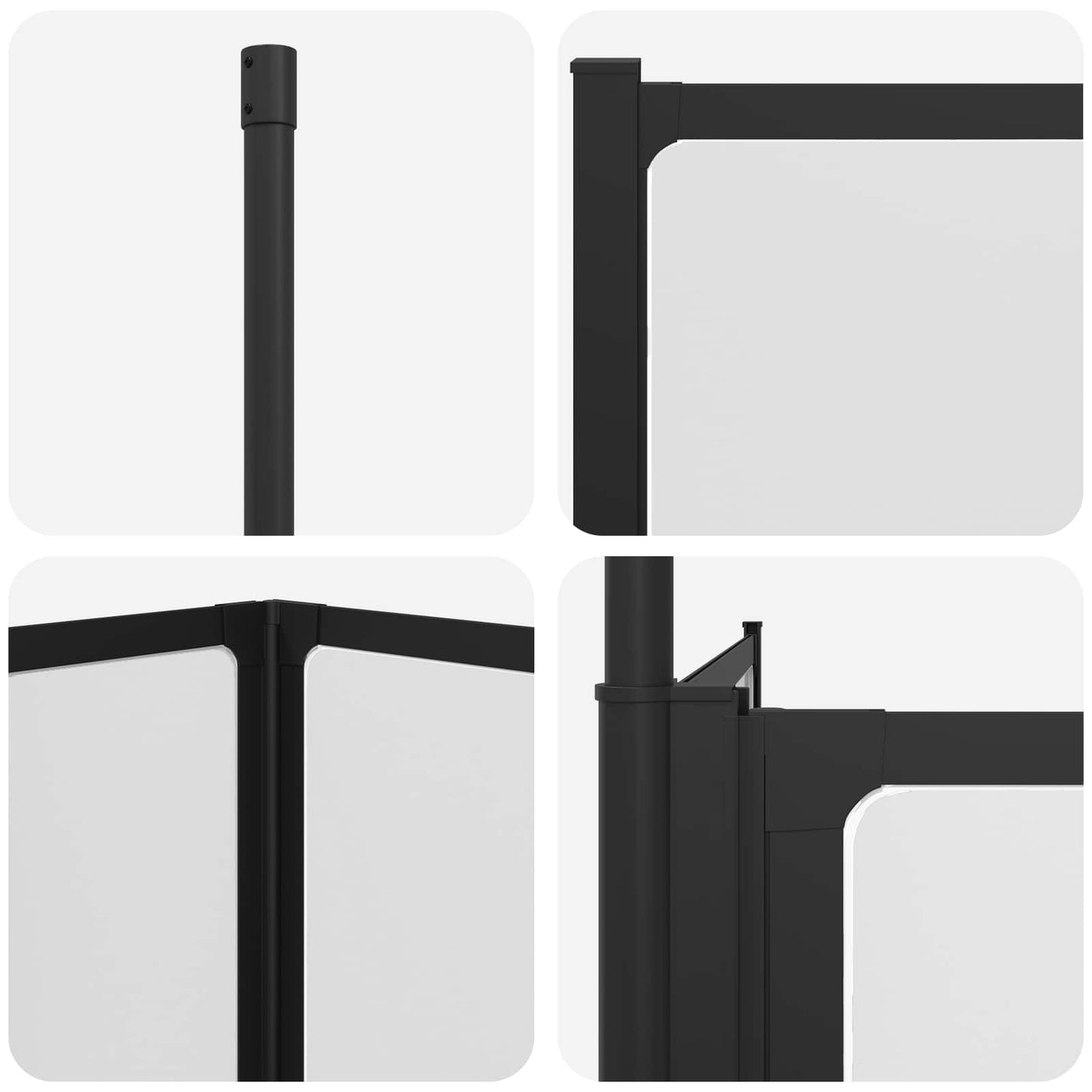 vidaXL Διαχωριστικό ντους Λευκό 120 x 70 x 137 εκ. Αλουμίνιο