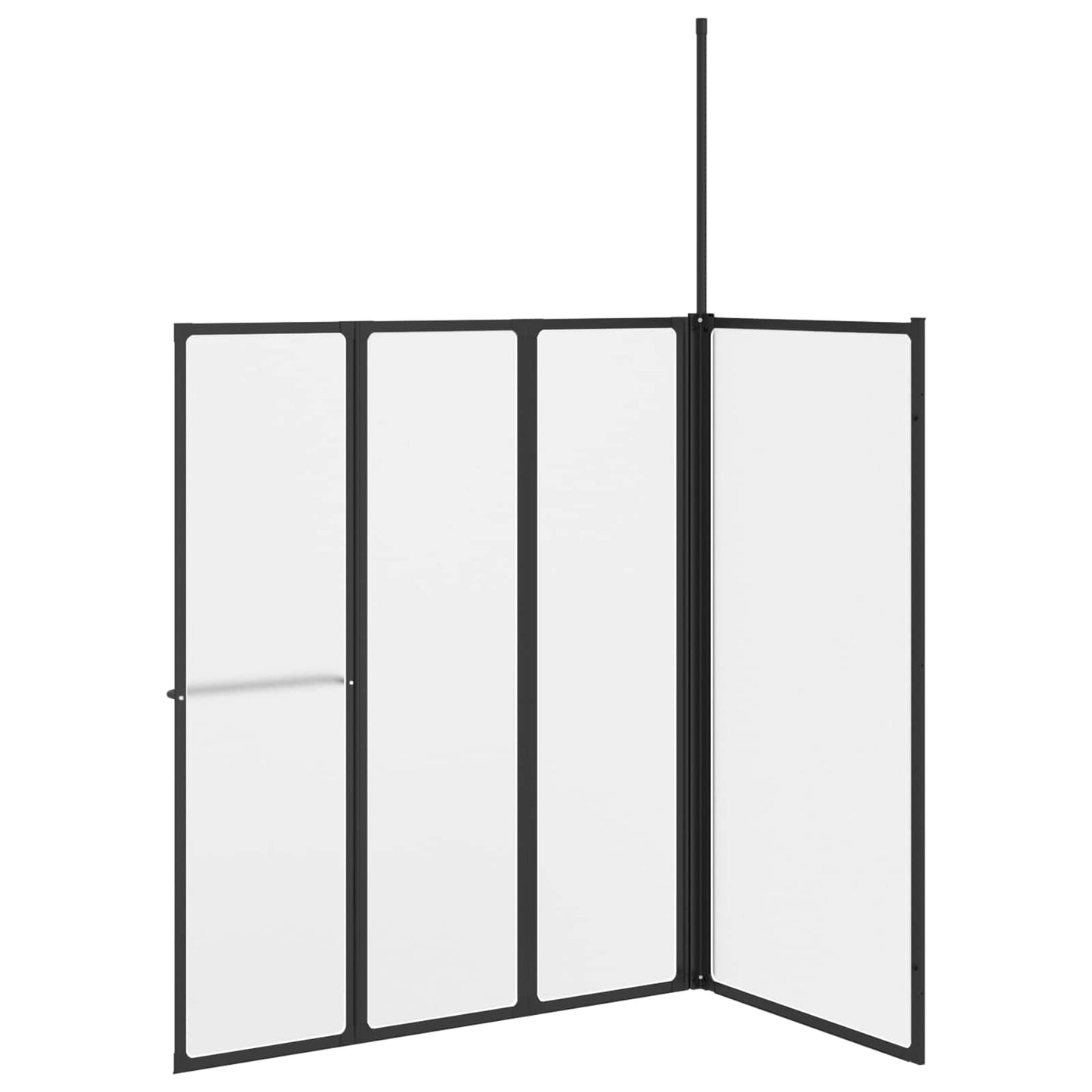 vidaXL Διαχωριστικό ντους Λευκό 120 x 70 x 137 εκ. Αλουμίνιο