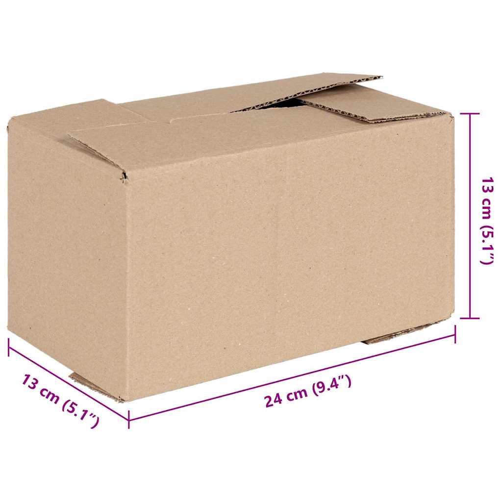 vidaXL Πτυσσόμενο Κουτί 50 pcs Φυσικό 24 x 13 x 13 εκ. Χαρτόνι