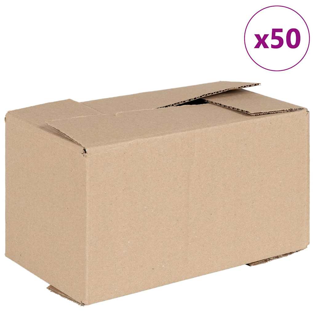 vidaXL Πτυσσόμενο Κουτί 50 pcs Φυσικό 24 x 13 x 13 εκ. Χαρτόνι