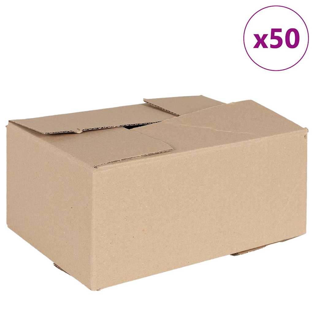 vidaXL Πτυσσόμενο Κουτί 50 pcs Φυσικό 30 x 21,5 x 14 εκ. Χαρτόνι