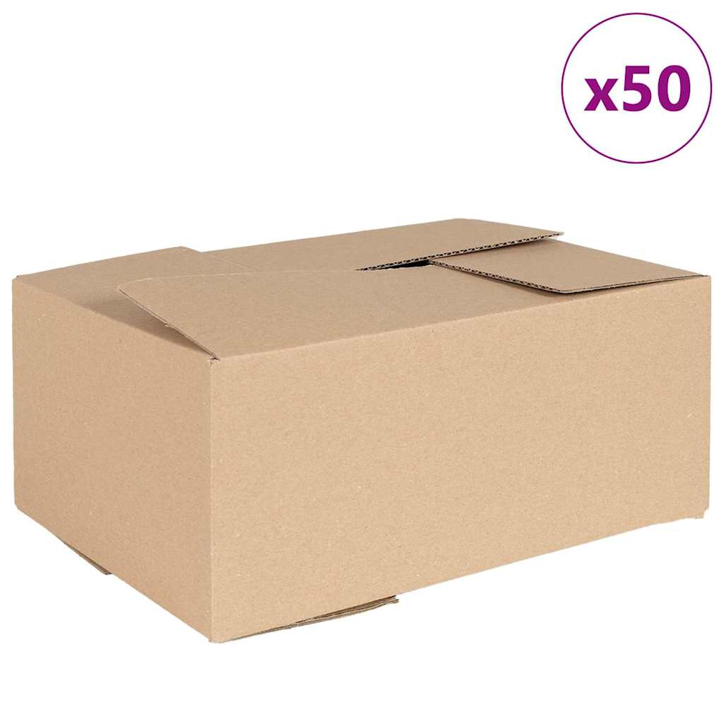 vidaXL Πτυσσόμενο Κουτί 50 pcs Φυσικό 35 x 24 x 15 εκ. Χαρτόνι