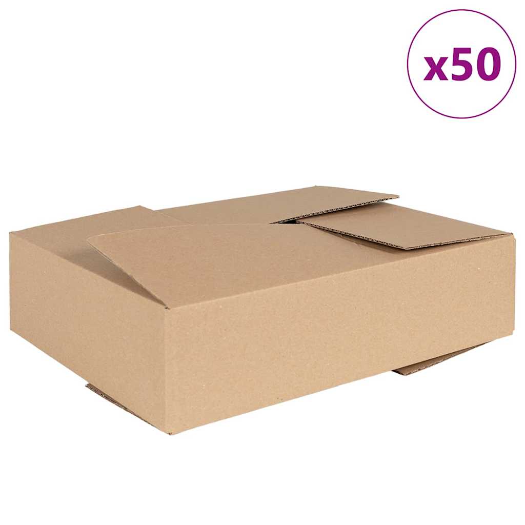 vidaXL Πτυσσόμενο Κουτί 50 pcs Φυσικό 40 x 30 x 10 εκ. Χαρτόνι