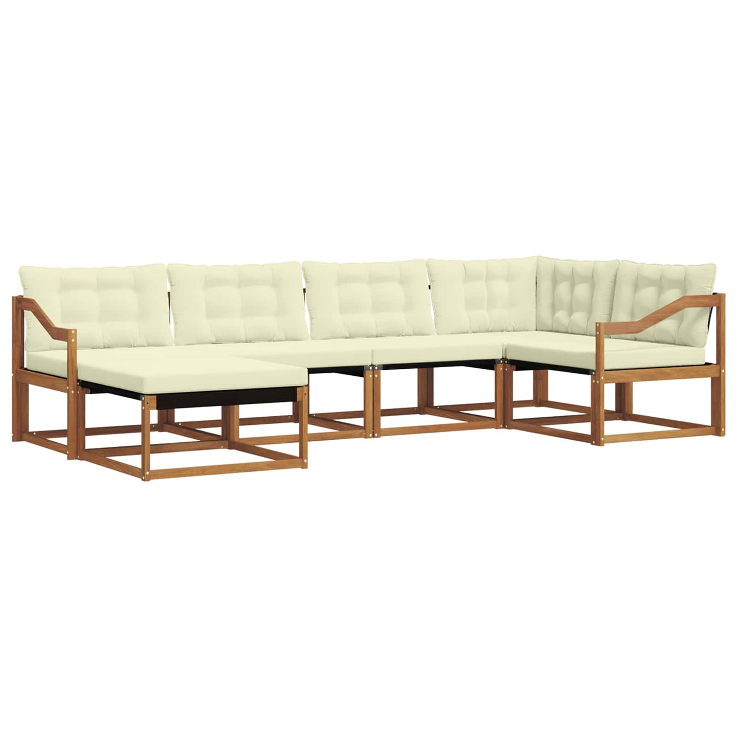 vidaXL Σειρά Καναπέ Εξωτερικού με μαξιλάρι 18 pcs Φυσικό και Κρέμα