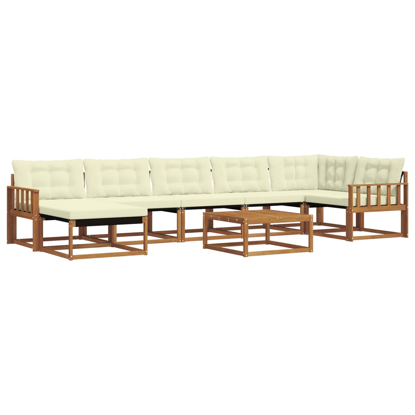 vidaXL Σειρά Καναπέ Εξωτερικού με μαξιλάρι 22 pcs Φυσικό και Κρέμα