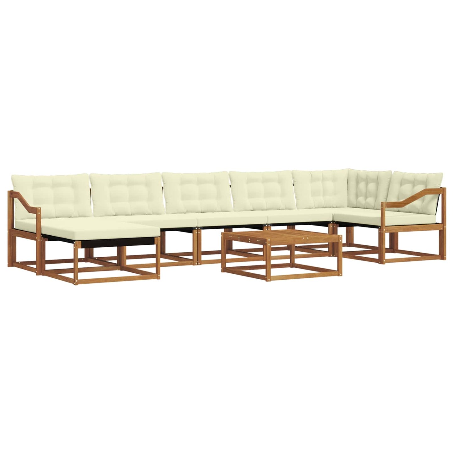 vidaXL Σειρά Καναπέ Εξωτερικού με μαξιλάρι 22 pcs Φυσικό και Κρέμα