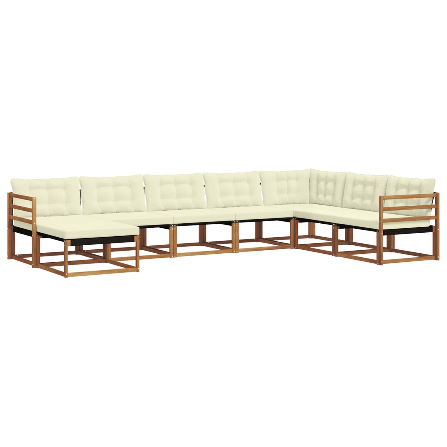 vidaXL Σειρά Καναπέ Εξωτερικού με μαξιλάρι 24 pcs Φυσικό και Κρέμα