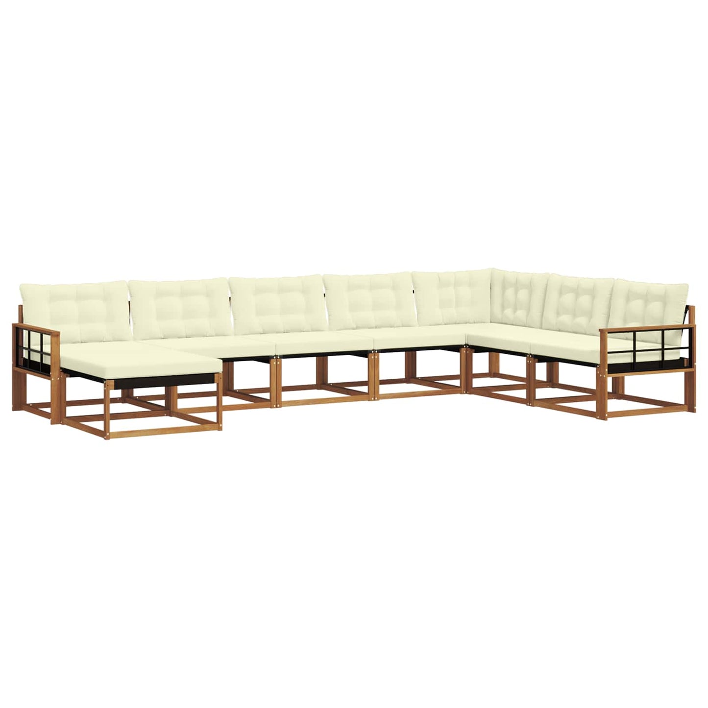 vidaXL Σειρά Καναπέ Εξωτερικού με μαξιλάρι 24 pcs Φυσικό και Κρέμα