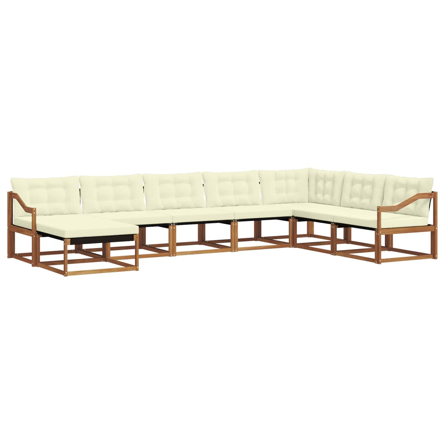 vidaXL Σειρά Καναπέ Εξωτερικού με μαξιλάρι 24 pcs Φυσικό και Κρέμα