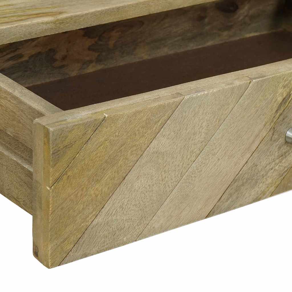 vidaXL Τραπέζι κονσόλας με συρτάρι Φυσικό Γκρι 110 x 30 x 80 εκ