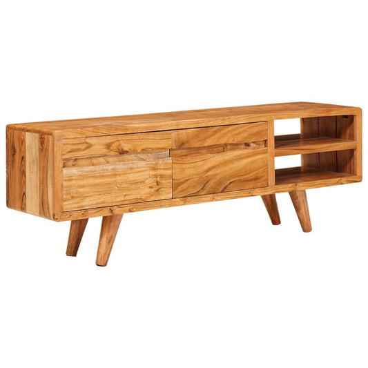 vidaXL Ντουλάπι TV με ράφι Καφέ 110 x 30 x 40 cm Στερεό Ξύλο Ακακίας