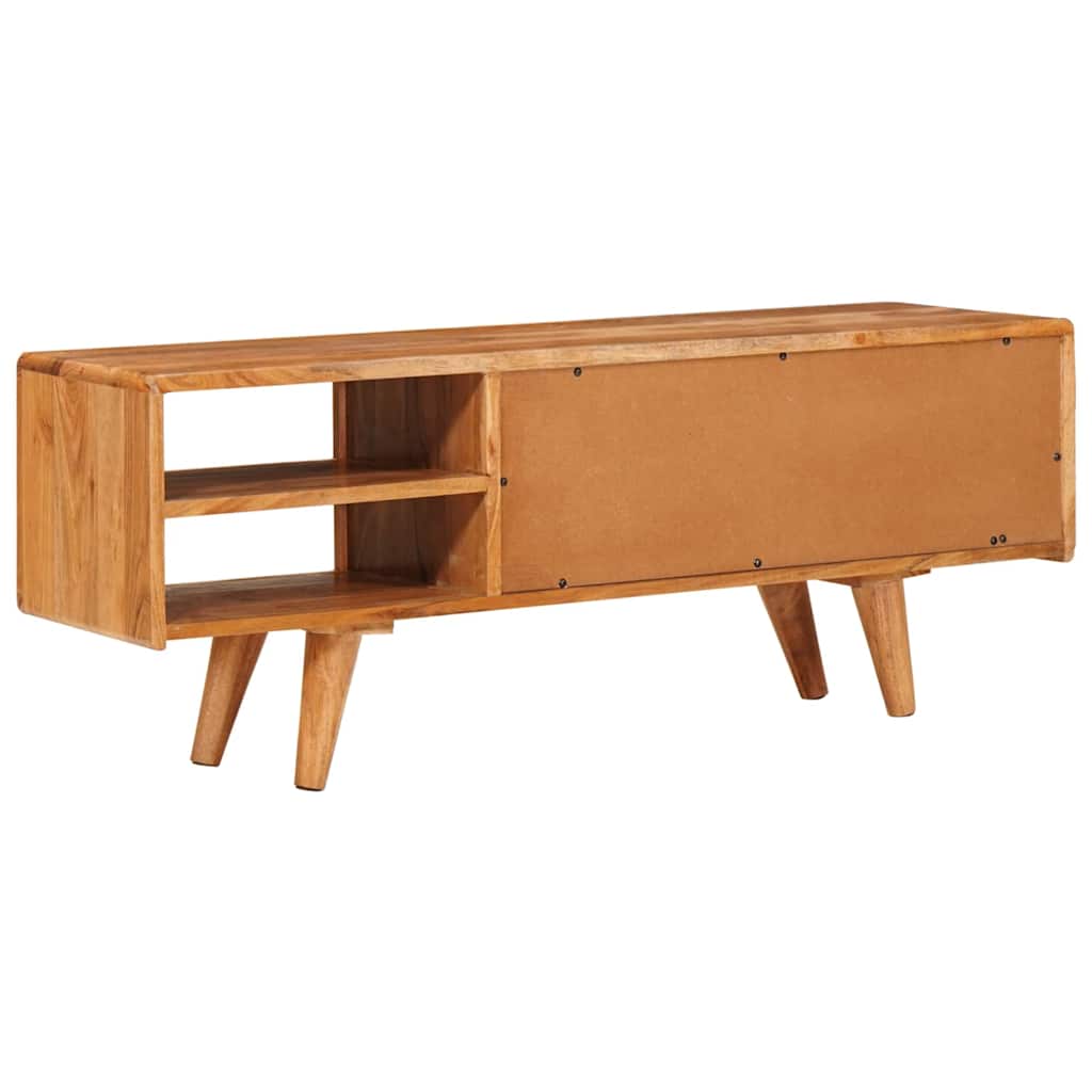 vidaXL Ντουλάπι TV με ράφι Καφέ 110 x 30 x 40 cm Στερεό Ξύλο Ακακίας