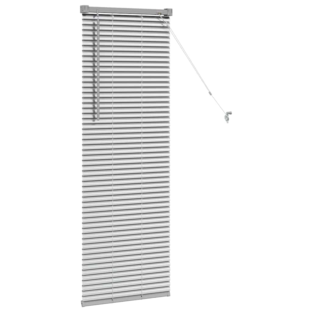 vidaXL Βενετσιάνικες Ρόδες Ασημί 130 x 45 εκ Αλουμίνιο