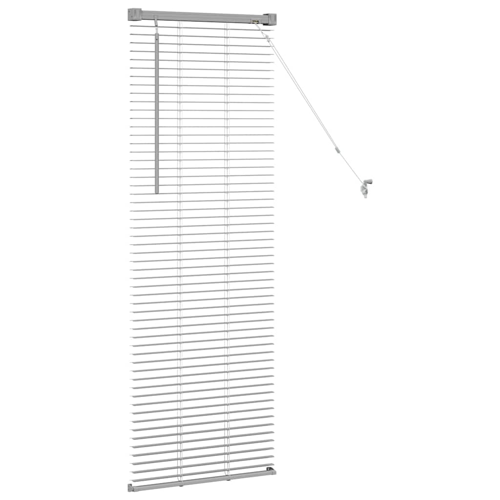 vidaXL Βενετσιάνικες Ρόδες Ασημί 130 x 45 εκ Αλουμίνιο