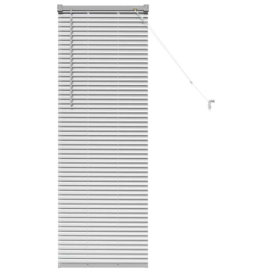 vidaXL Βενετσιάνικες Ρόδες Ασημί 130 x 45 εκ Αλουμίνιο