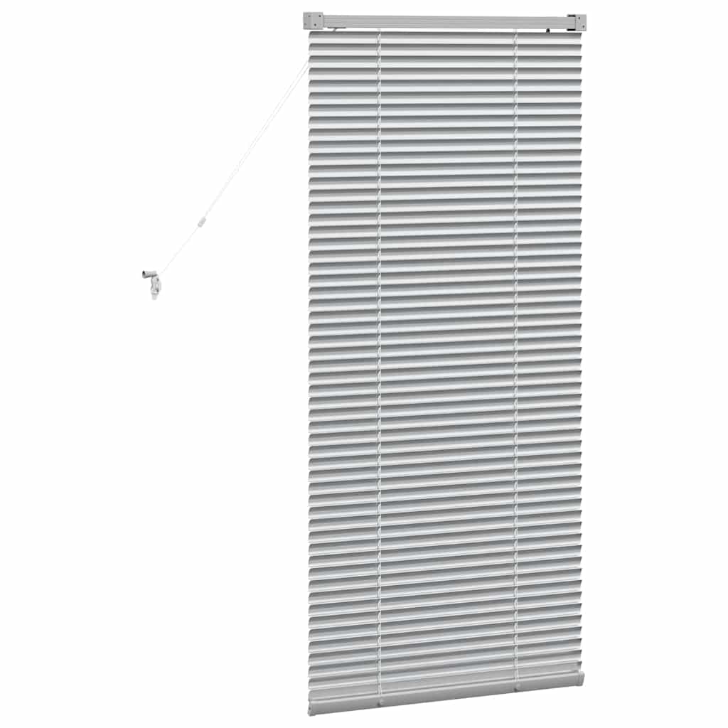 vidaXL Βενετσιάνικες Ρόδες Ασημί 130 x 55 εκ Αλουμίνιο