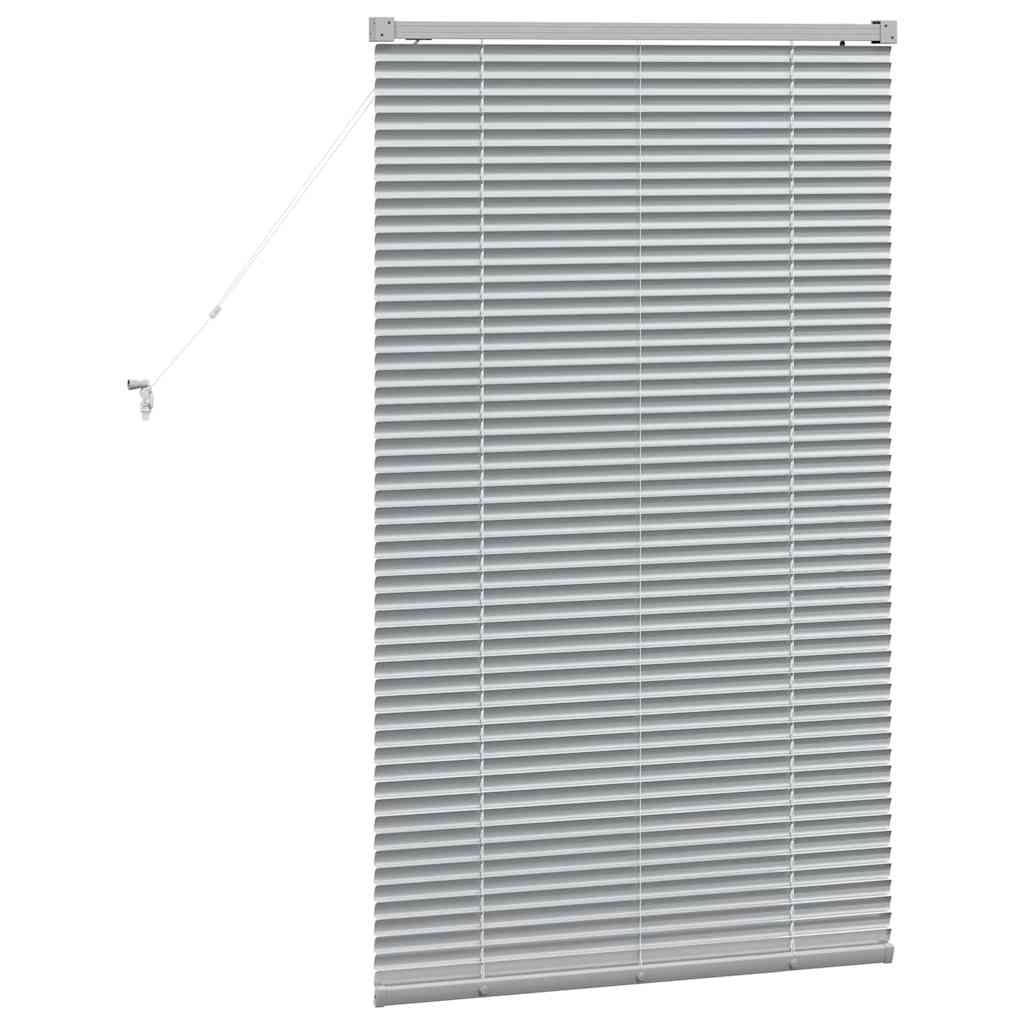 vidaXL Βενετσιάνικες Ρόδες Ασημί 130 x 80 εκ Αλουμίνιο