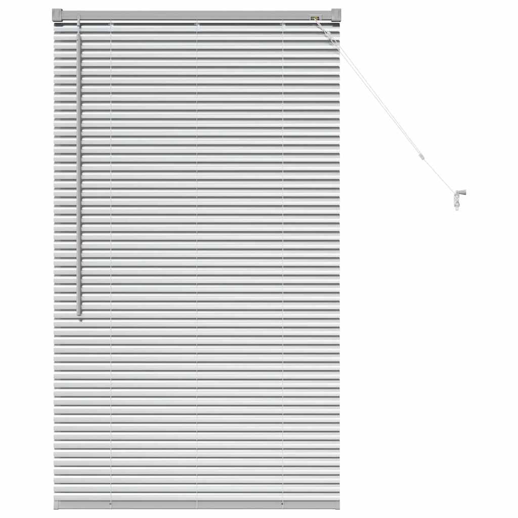 vidaXL Βενετσιάνικες Ρόδες Ασημί 130 x 80 εκ Αλουμίνιο