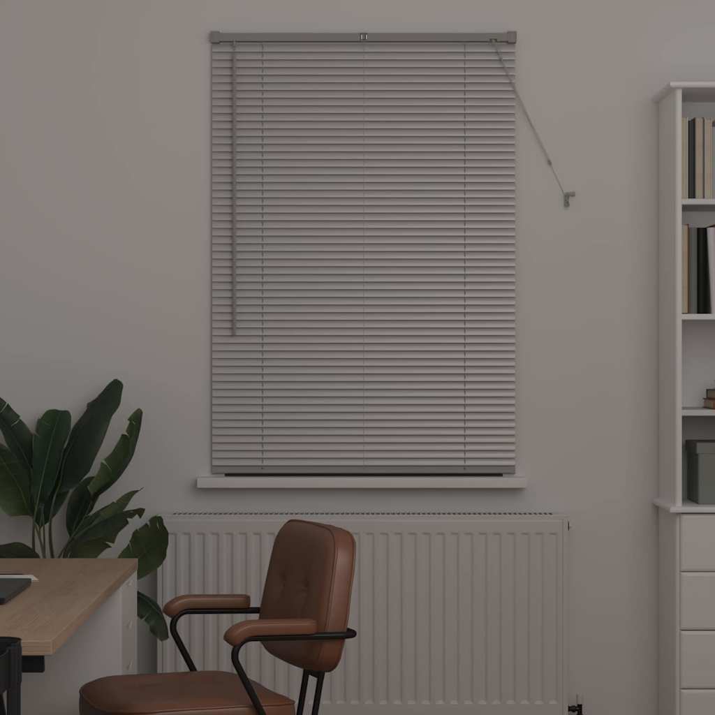 vidaXL Βενετσιάνικες Ρόδες Ασημί 130 x 85 εκ Αλουμίνιο