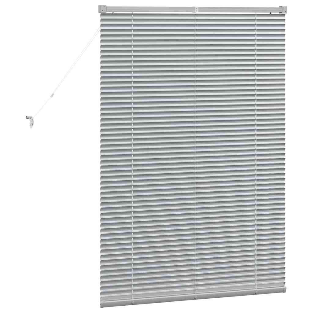 vidaXL Βενετσιάνικες Ρόδες Ασημί 130 x 85 εκ Αλουμίνιο