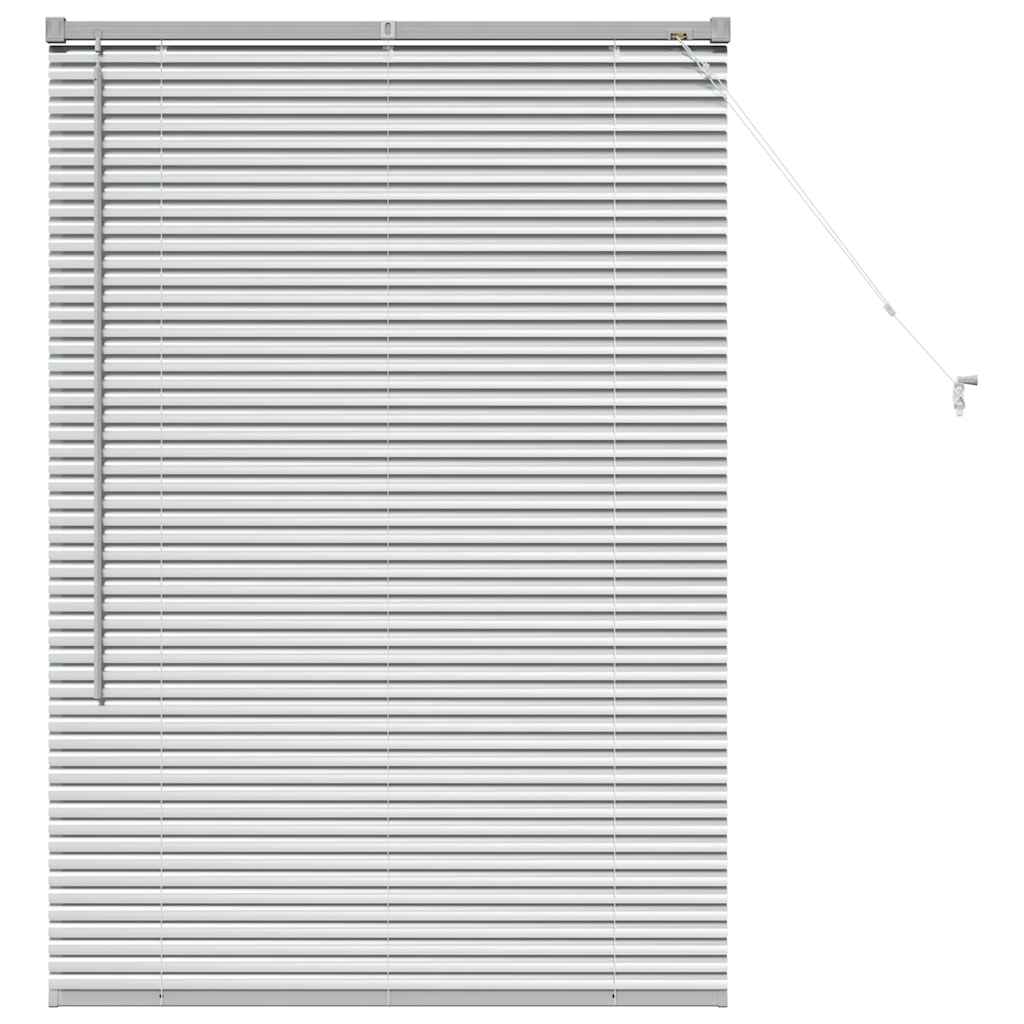vidaXL Βενετσιάνικες Ρόδες Ασημί 130 x 85 εκ Αλουμίνιο
