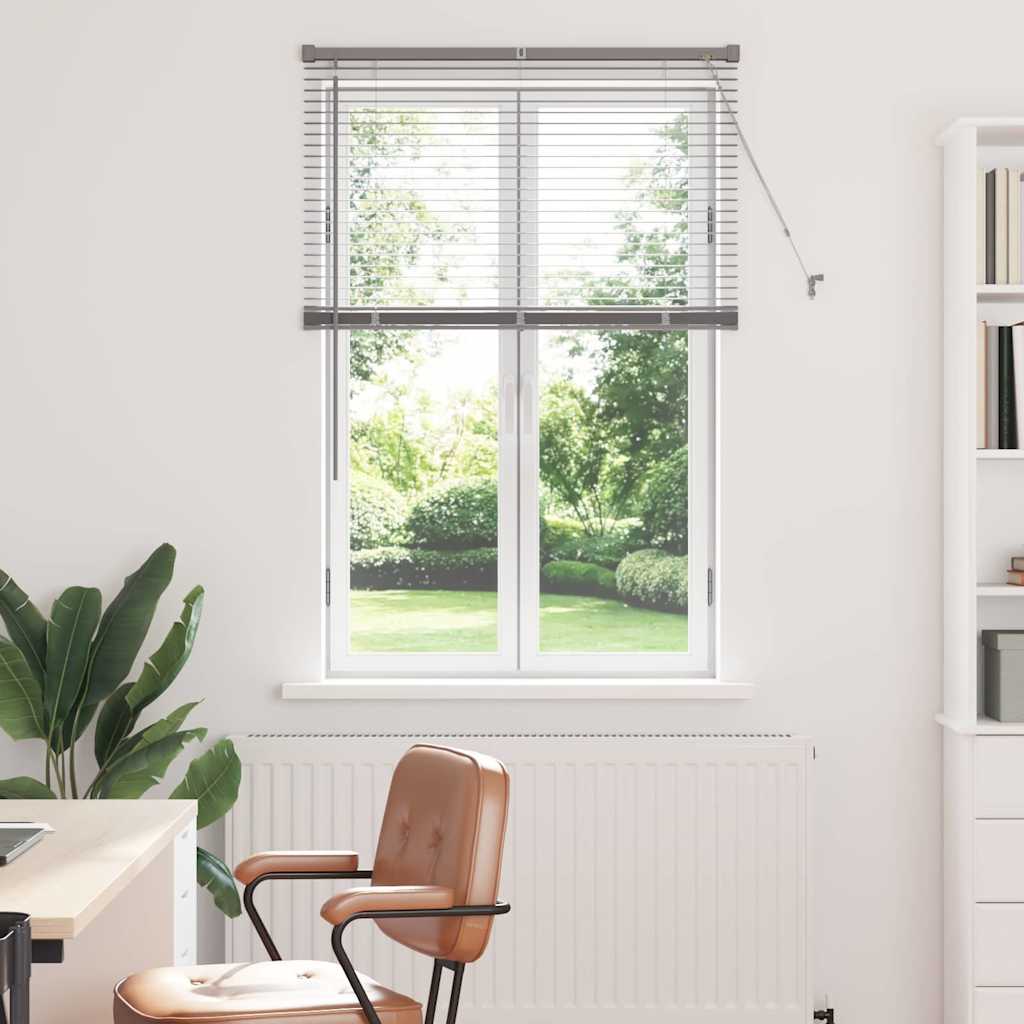 vidaXL Βενετσιάνικες Ρόδες Ασημί 130 x 90 εκ Αλουμίνιο