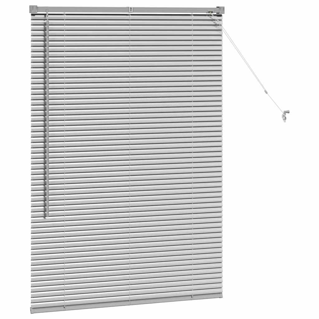 vidaXL Βενετσιάνικες Ρόδες Ασημί 130 x 90 εκ Αλουμίνιο