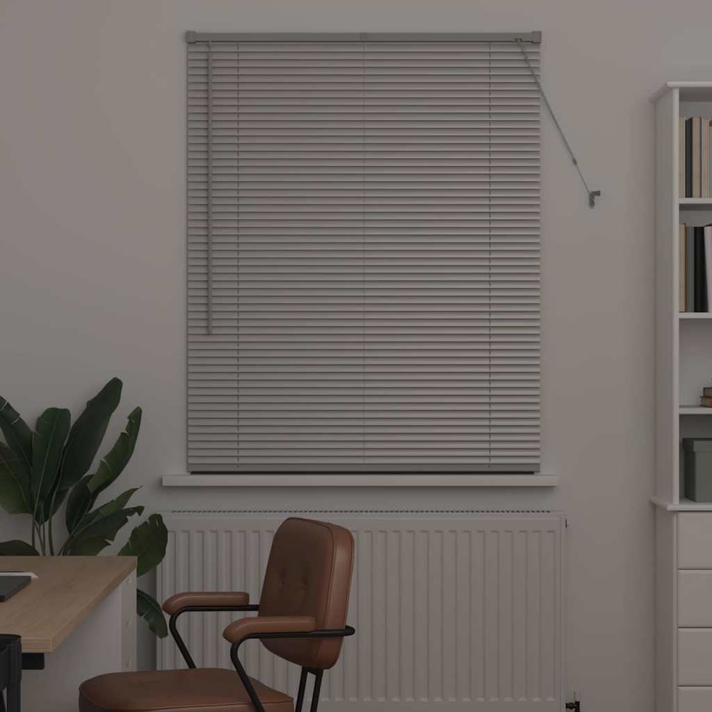 vidaXL Βενετσιάνικες Ρόδες Ασημί 130 x 105 εκ Αλουμίνιο