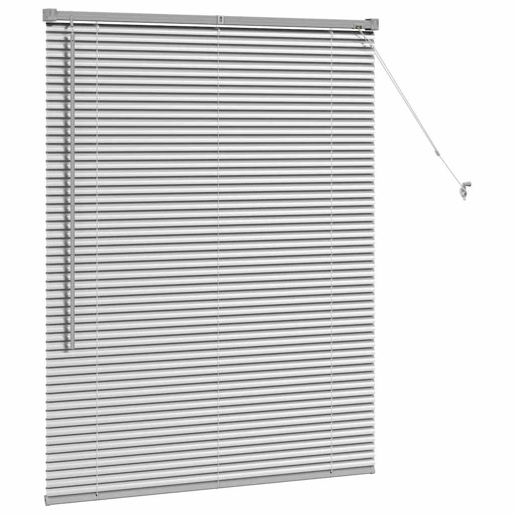vidaXL Βενετσιάνικες Ρόδες Ασημί 130 x 105 εκ Αλουμίνιο