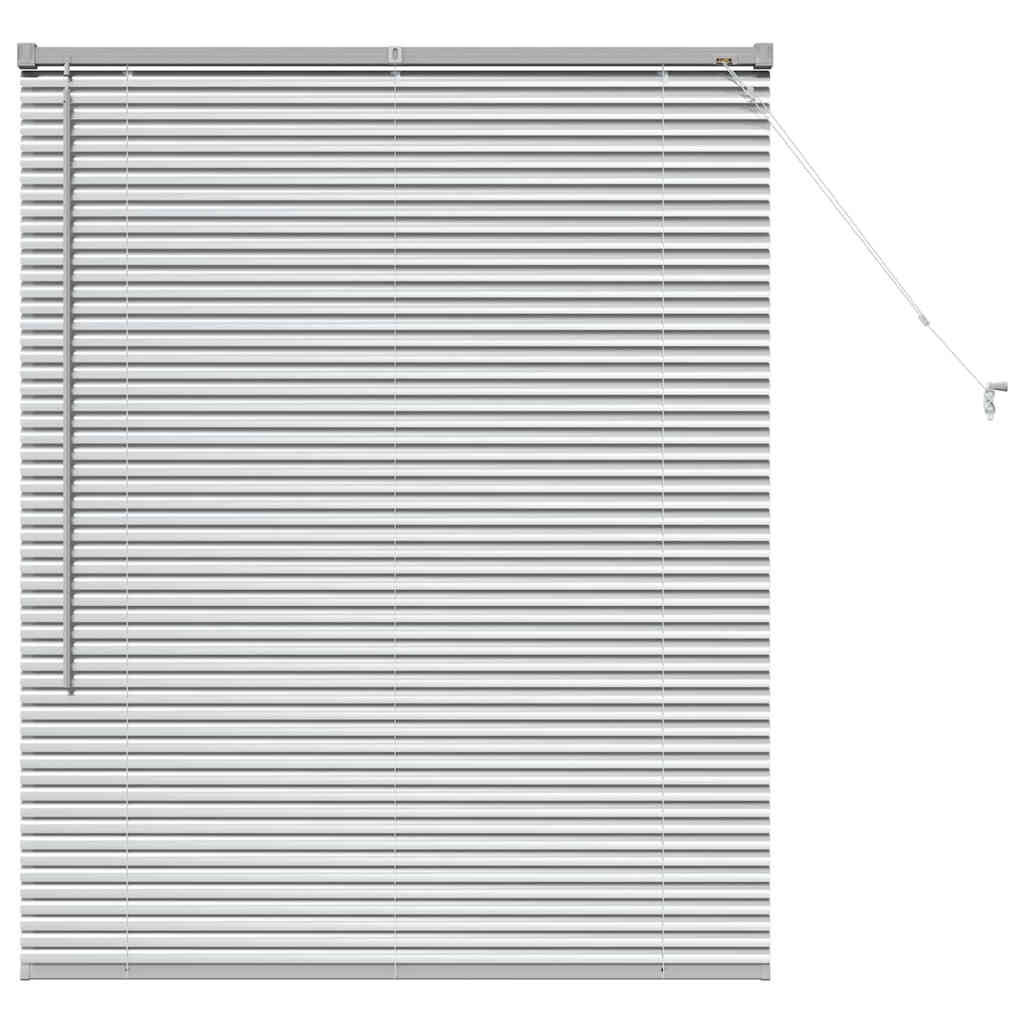 vidaXL Βενετσιάνικες Ρόδες Ασημί 130 x 105 εκ Αλουμίνιο