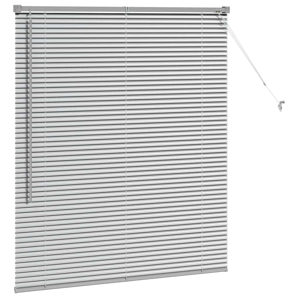 vidaXL Βενετσιάνικες Ρόδες Ασημί 130 x 120 εκ Αλουμίνιο