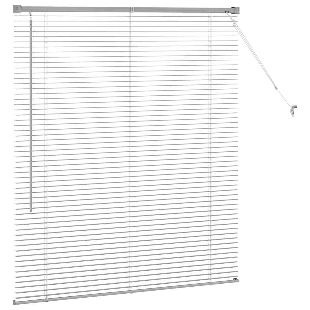 vidaXL Βενετσιάνικες Ρόδες Ασημί 130 x 120 εκ Αλουμίνιο