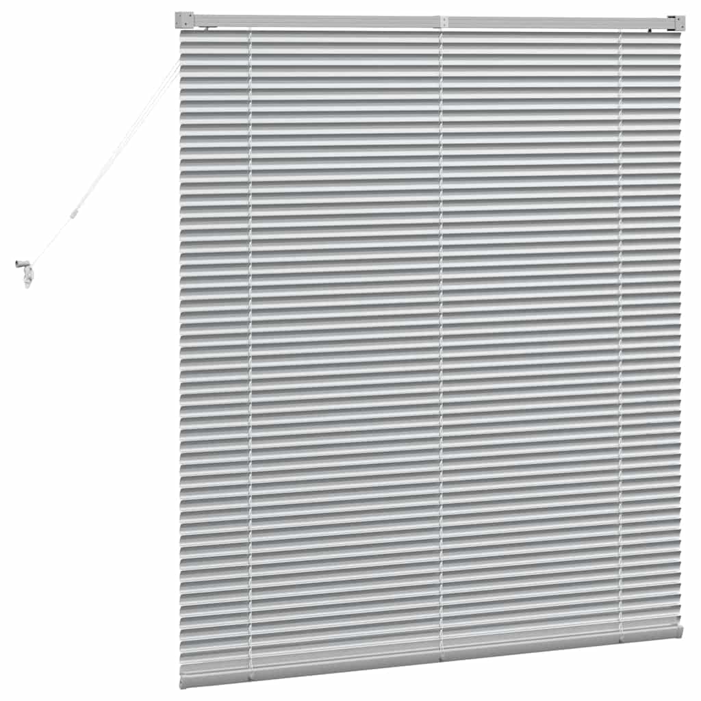 vidaXL Βενετσιάνικες Ρόδες Ασημί 130 x 120 εκ Αλουμίνιο