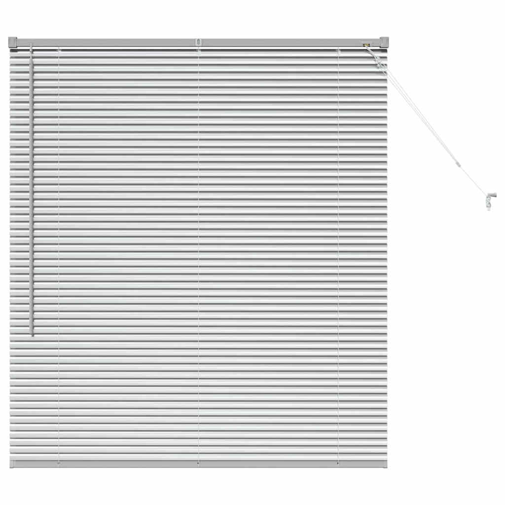 vidaXL Βενετσιάνικες Ρόδες Ασημί 130 x 120 εκ Αλουμίνιο