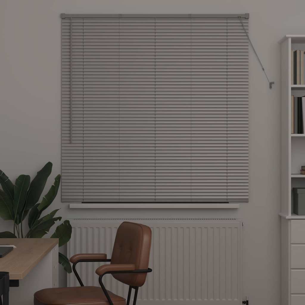 vidaXL Βενετσιάνικες Ρόδες Ασημί 130 x 125 εκ Αλουμίνιο
