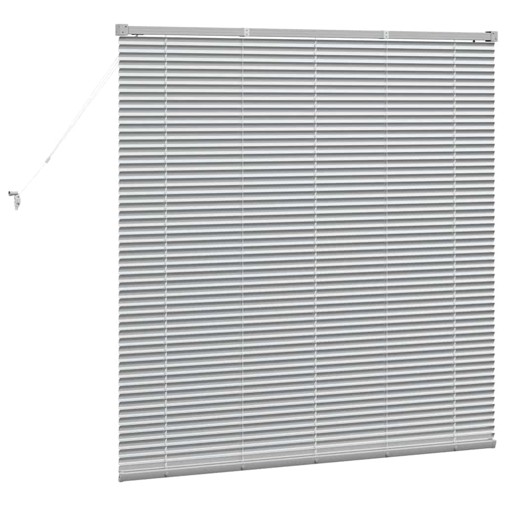 vidaXL Βενετσιάνικες Ρόδες Ασημί 130 x 125 εκ Αλουμίνιο