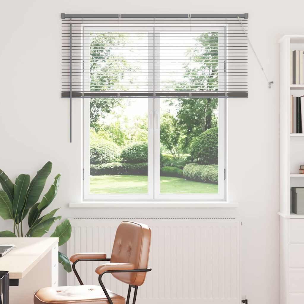 vidaXL Βενετσιάνικες Ρόδες Ασημί 130 x 135 εκ Αλουμίνιο